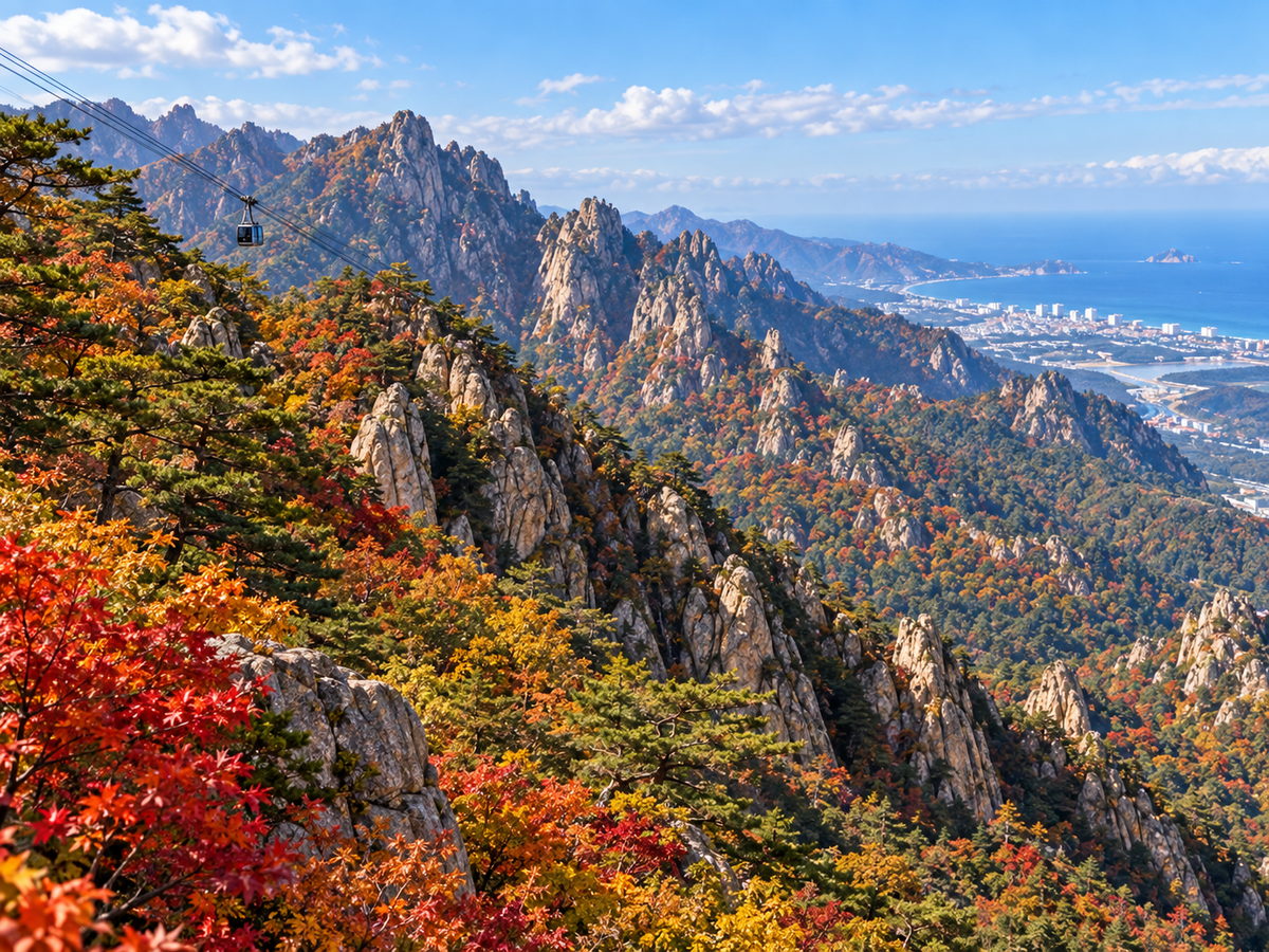 江原道东海线雪岳山秋景