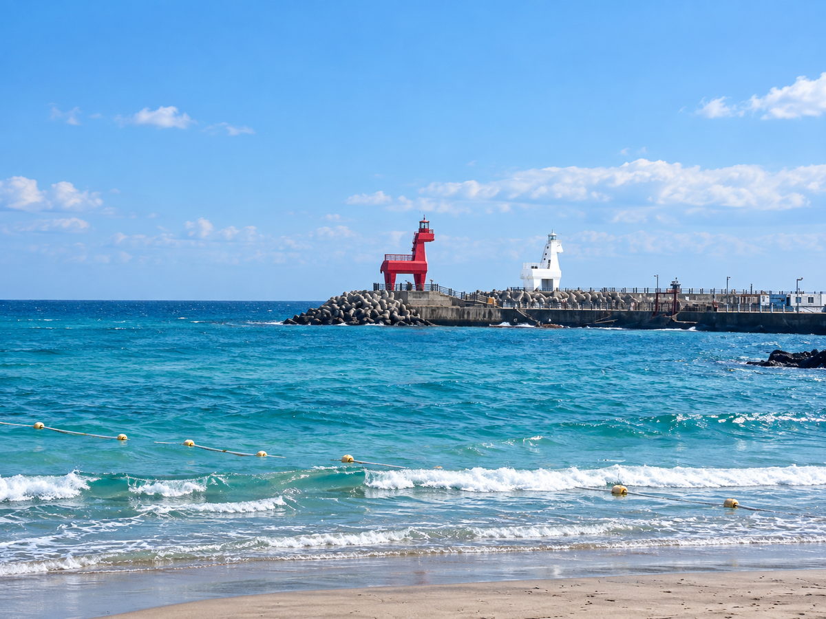 济州梨湖红白马灯塔