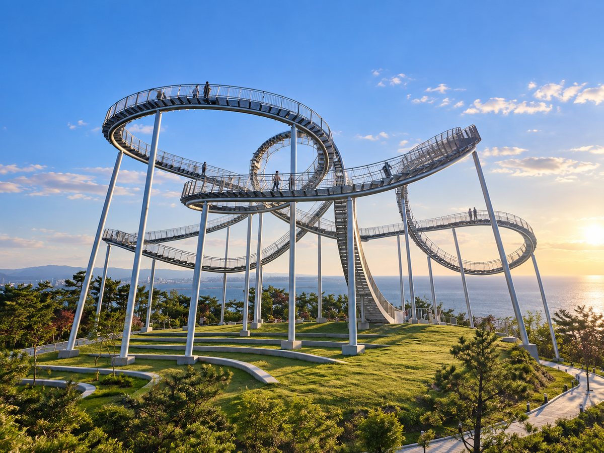 浦项 Space Walk 环形步道与海景