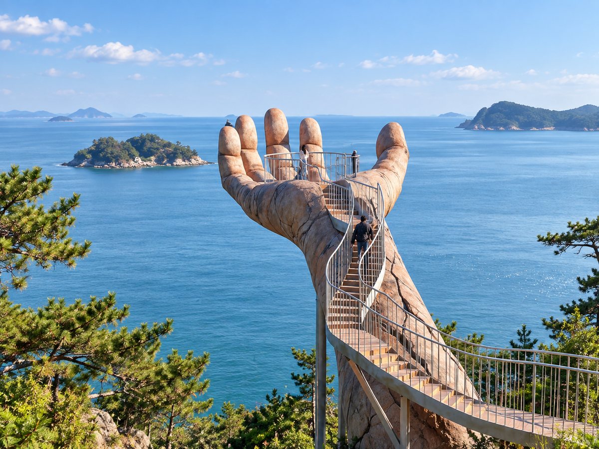 丽水 Art Land 巨型手观景台与海景